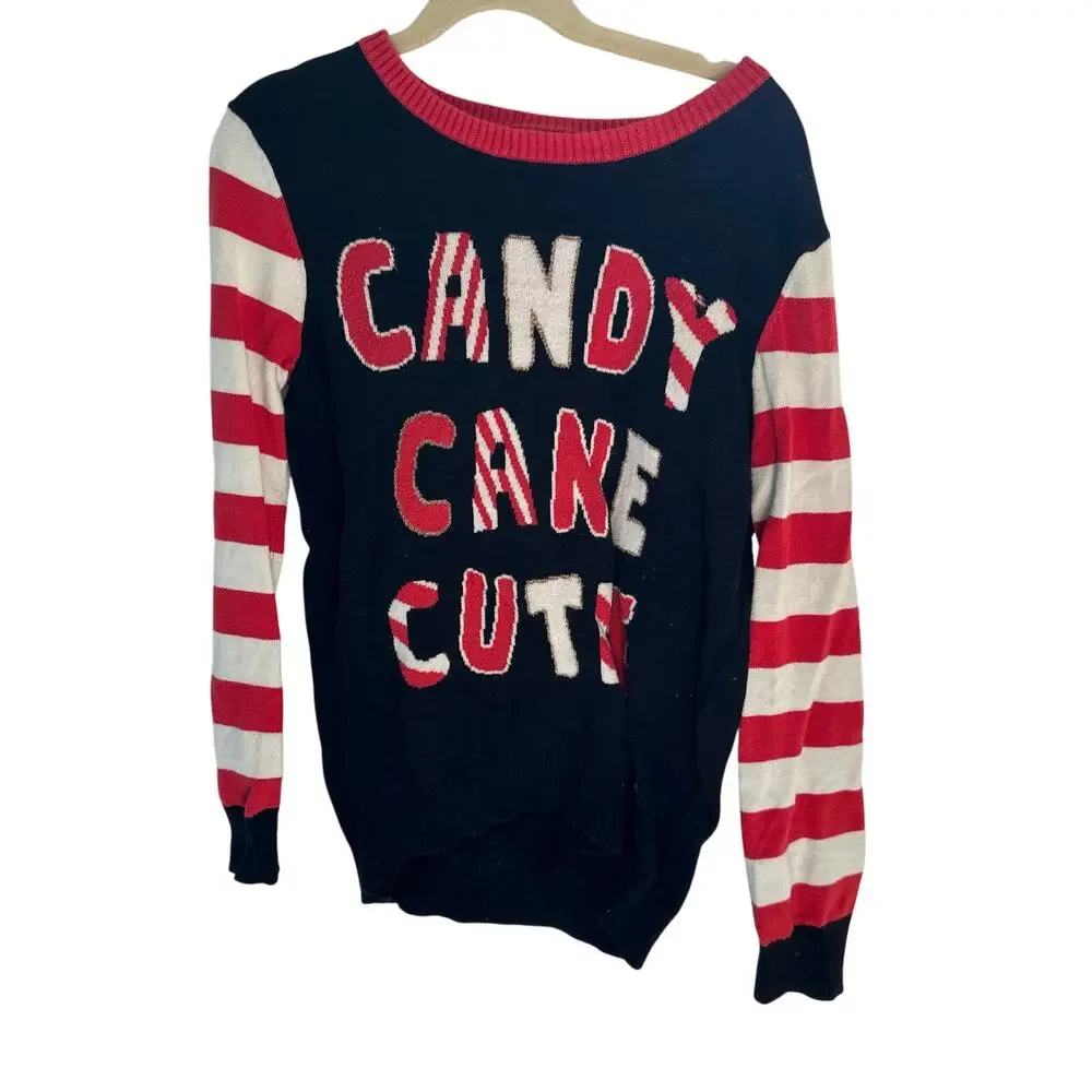 Well Worn Holiday Sweater red black